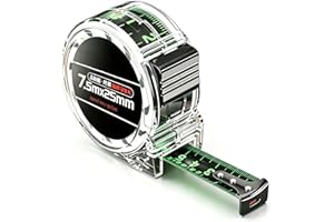 Tape Measure 25 ft,Steel Measuring Tape Retractable,25-Foot Basics Self-Locking Measurement Tape,Shock-Absorbent Case for Eng