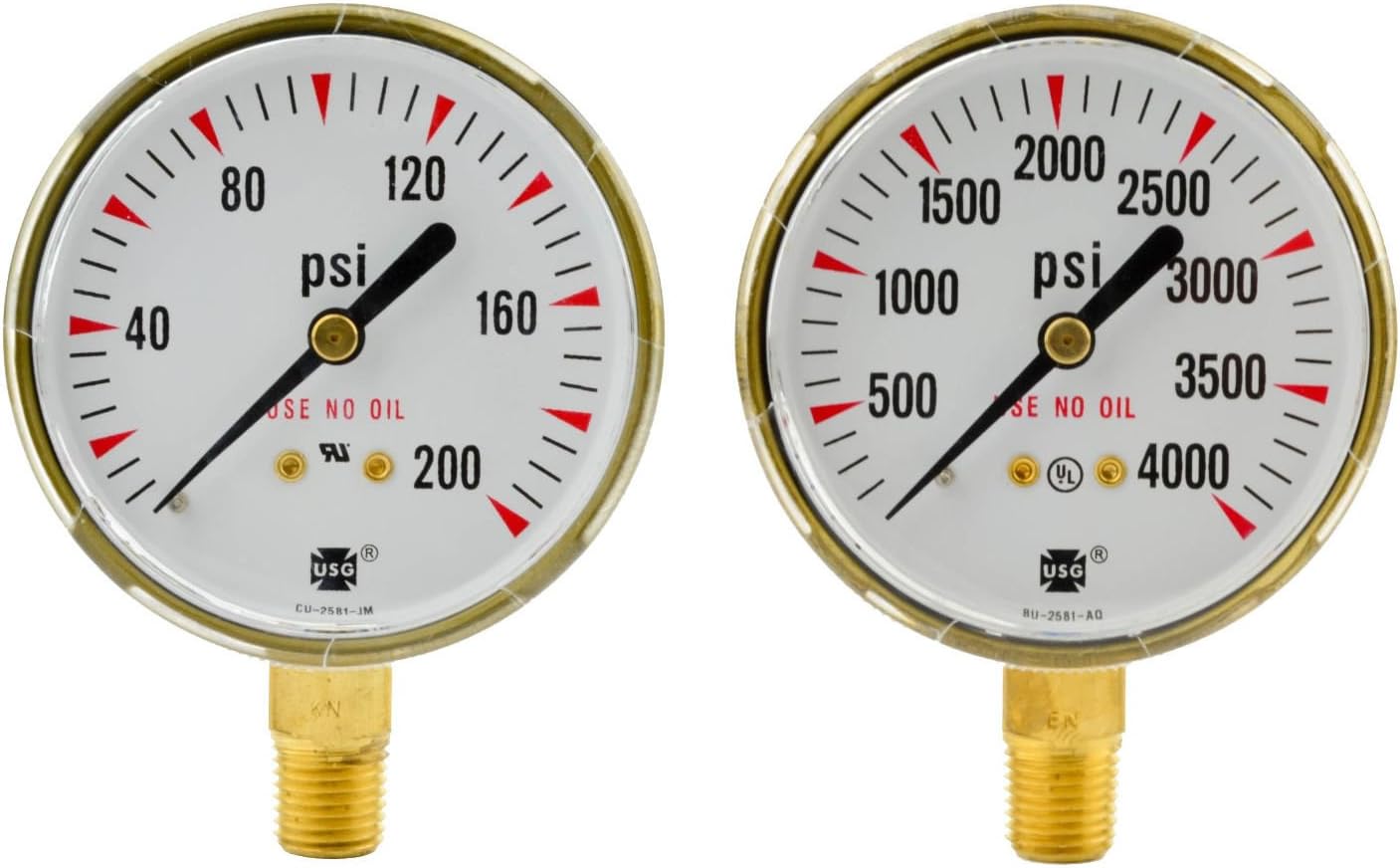 2" x 4000 PSI Welding Regulator Repair Replacement Gauge For Oxygen gas regulator Gas Regulators
