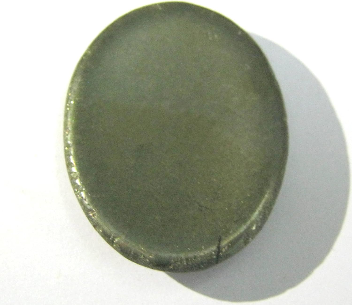 crystalmiracle Golden Pyrite Worry Stone Crystal Healing Reiki Feng Shui Gift Energy Thumb Gemstone, Golden, Black - Image 3