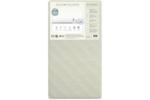 Delta Children Spring Breeze Mattress - Breathable Baby Crib & Toddler Mattress with Cloud Core - Machine Washable Cover - GREENGUARD Gold – Waterproof
