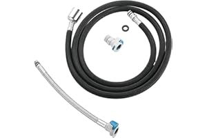 QUAN HUA Pull Down Kitchen Faucet Hose Replacement M15*1MM (Upgrade G1/2, 360 Rotatable) With Quick Connect, 59-Inch for Pluggable Nylon Hose,Compatiblity for WOWOW,OWOFAN,FORIOUS,APPASO,WEWE facuet parts