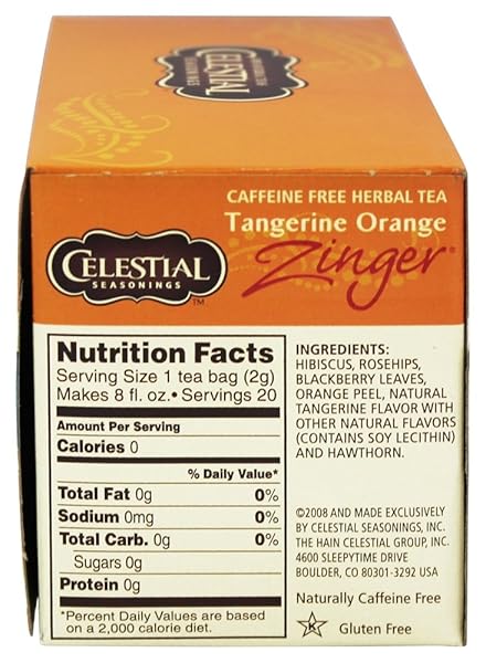 CELESTIAL SEASONINGS TANGERINE ORANGE HERB TEA (3X20 BAG)