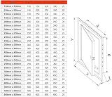 SolaDirect 500x600 mm White Metal Access Panel with Lock Inspection Door view 3