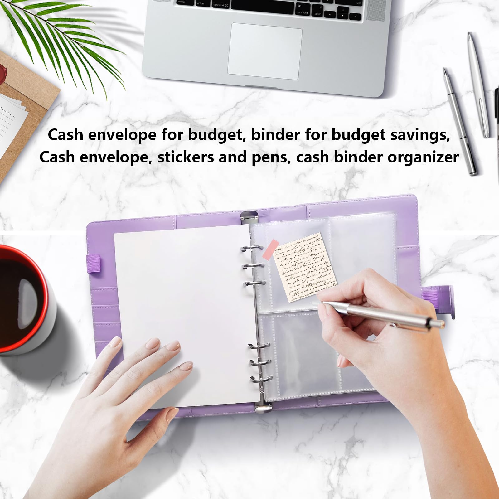 100 Envelopes Money Saving Challenge, Easy and Fun Way to Save $5,050, Budget Binder Savings Challenge Book, Savings Challenges Budget Book Binder,Budget Planner Book for Saving Money (Violet)