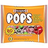 Tootsie Roll Pops Assorted Flavors, 80 Count Bag | Chocolatey Center, Individually Wrapped Hard Candy, Peanut Free, Kosher, Gluten Free