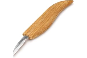 BeaverCraft Wood Chip Carving Knife C8 1.8" Sloyd Whittling Knife for Detail - Wood Carving Tools for Beginners and Kids