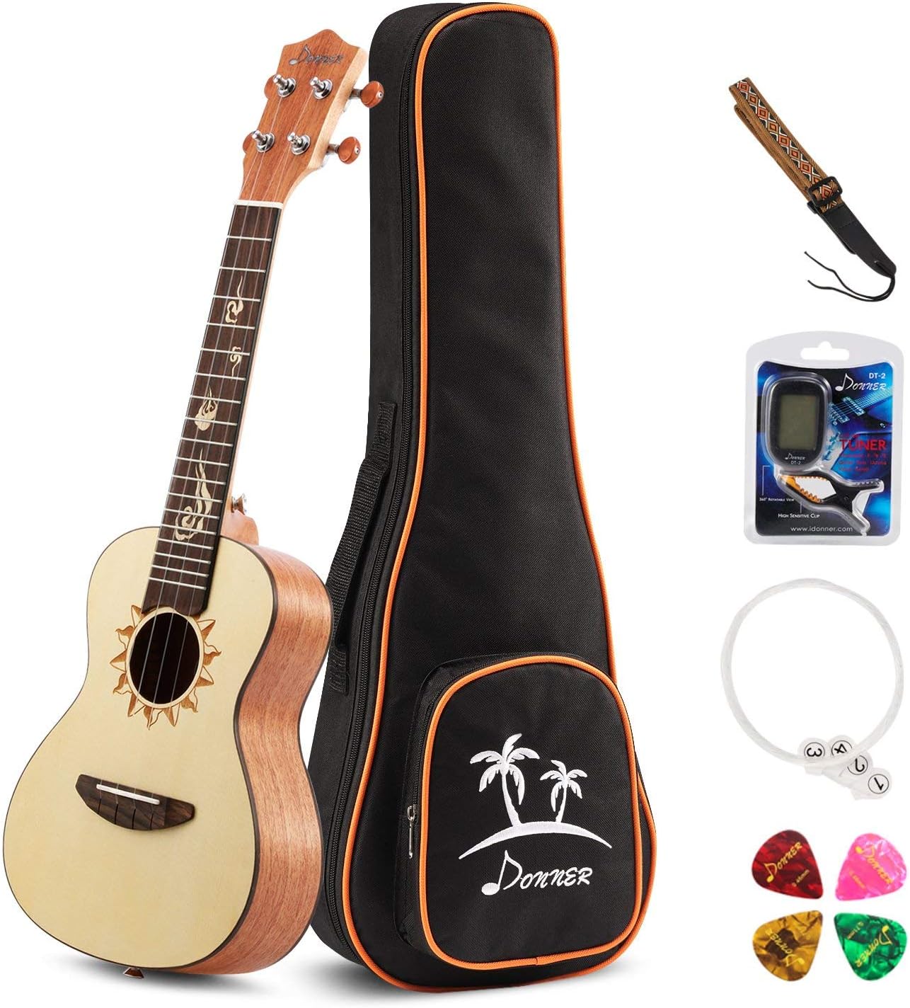 Donner spruce ukulele set 23 Zoll natural
