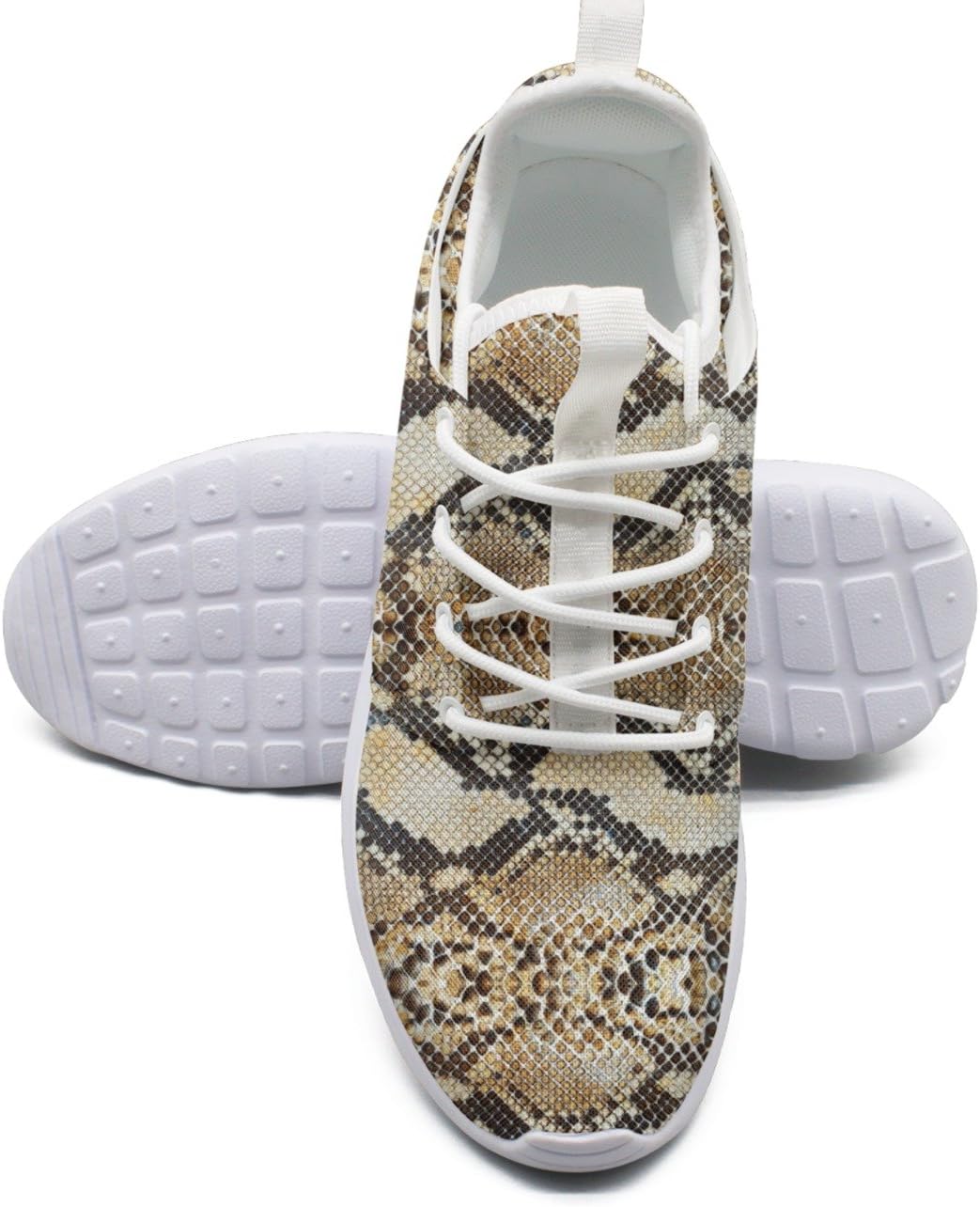 FUFGT Python Snake Skin Animal Man's Camping Design Running Shoes Novelty Gift