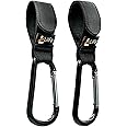 2 Pcs Black Baby Stroller Hooks for Hanging | Multipurpose Stroller Straps with Durable and Stylish Stroller Clips for Diaper Bags | The Perfect Mummy Hook for Pram, Wheelchair, Shopping and Pet Carts