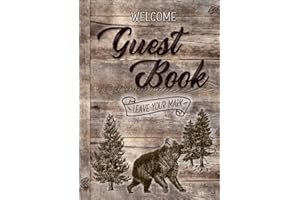 Welcome Guest Book: Bear in the Wilderness Design (Bird), Vacation rental sign in log book great for Cabins, AirBnB, Bed & Br