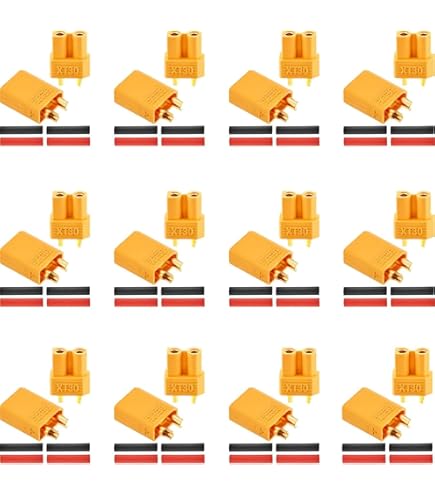 Adaptateur XT60 Mâle Vers XT90 Femelle - Lot De 2 - Pour Drone, Voiture RC, Chargeur De Batterie - Conversion Connecteur Modèle Réduit