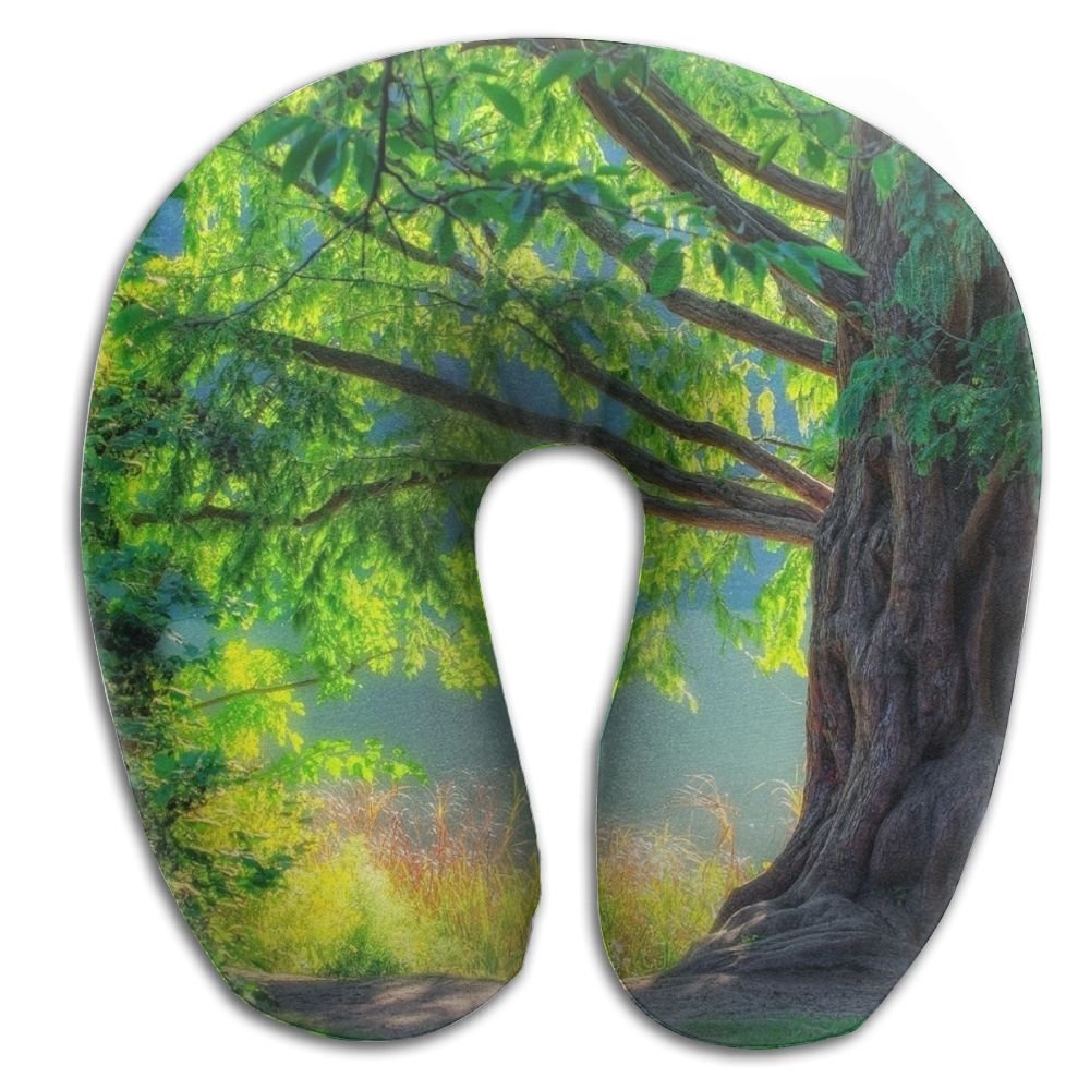 Amazon Com Kiengg Dream Green Tree Forest U Shaped Neck Pillow