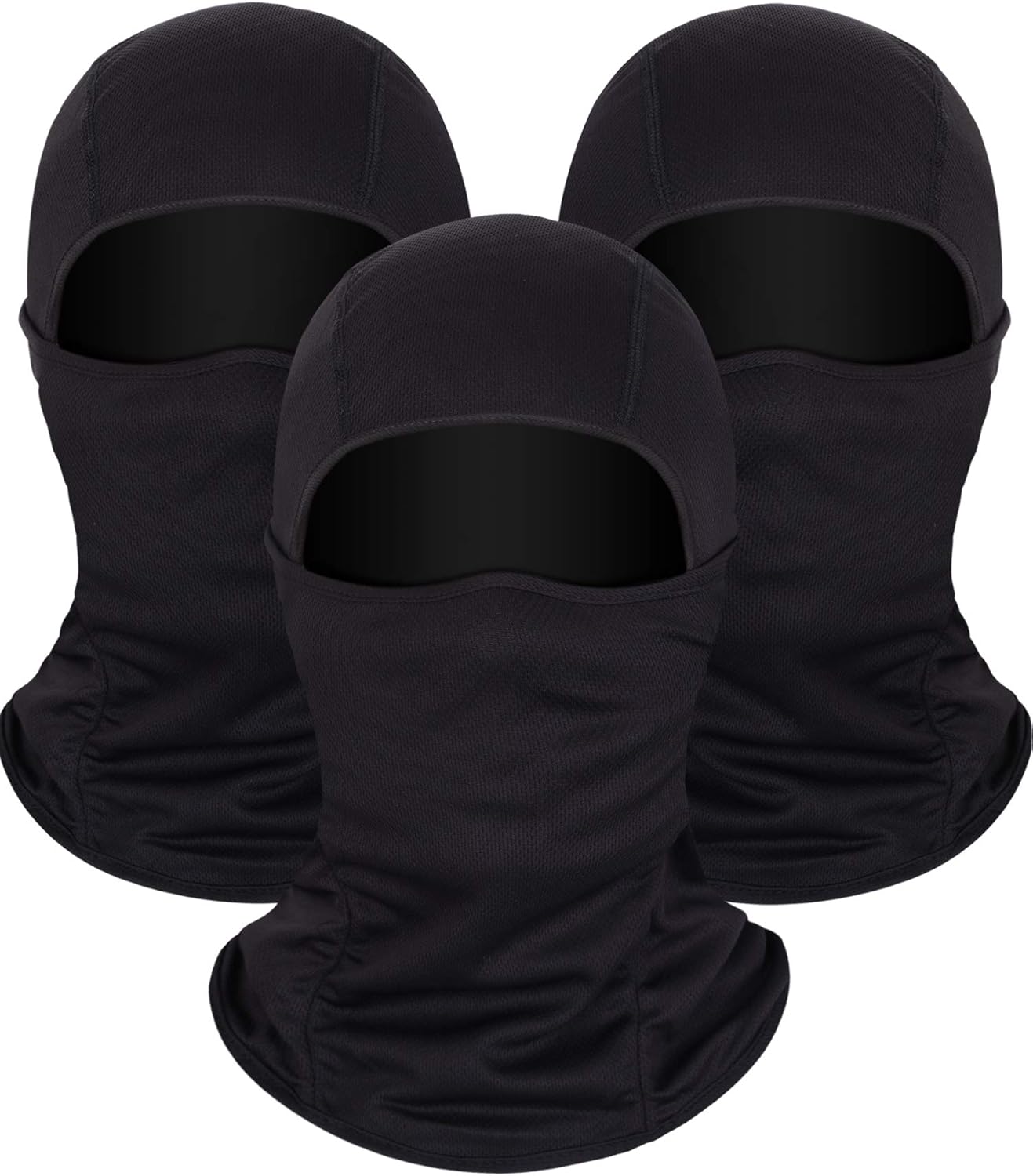 3 Pieces Summer Balaclava Sun Protection Face Mask Breathable Long Neck Cover for Men Usage