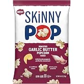SkinnyPop Roasted Garlic Butter Popcorn, Whole Grain Gluten-Free Snack, 4.4 oz Bag