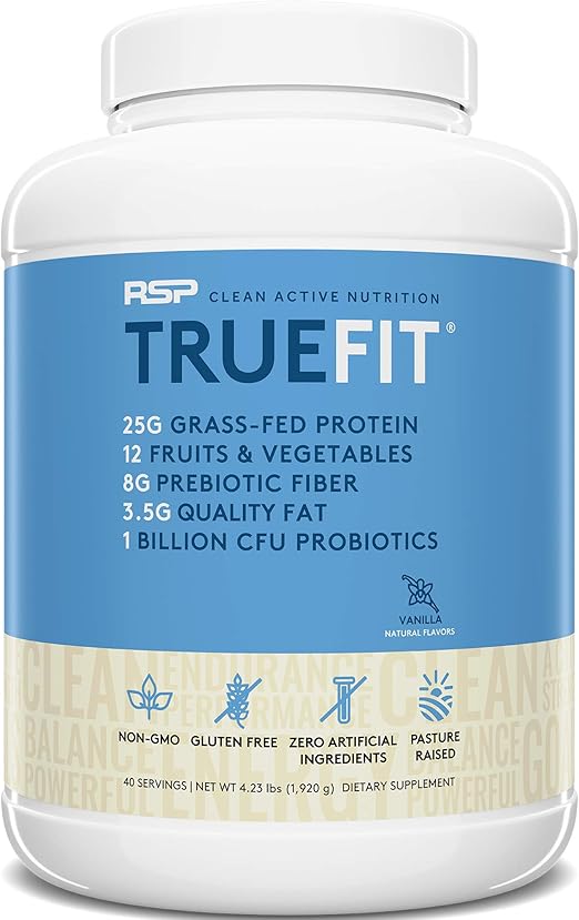 RSP TrueFit Grass Fed Lean Meal Replacement Protein Shake, All