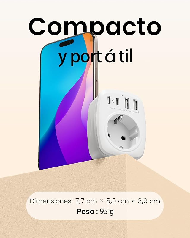 Jack Thief, carregador de parede USB com 1 tomada AC
