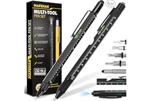 MAFEHAN Gifts for Men, Valentines Day Gifts for Him, 10 in 1 Multi Tool Pen Set-Black, Mens Valentines Gifts for Boyfriend, Birthday Gifts for Men Who Have Everything, Cool Gadgets for Men