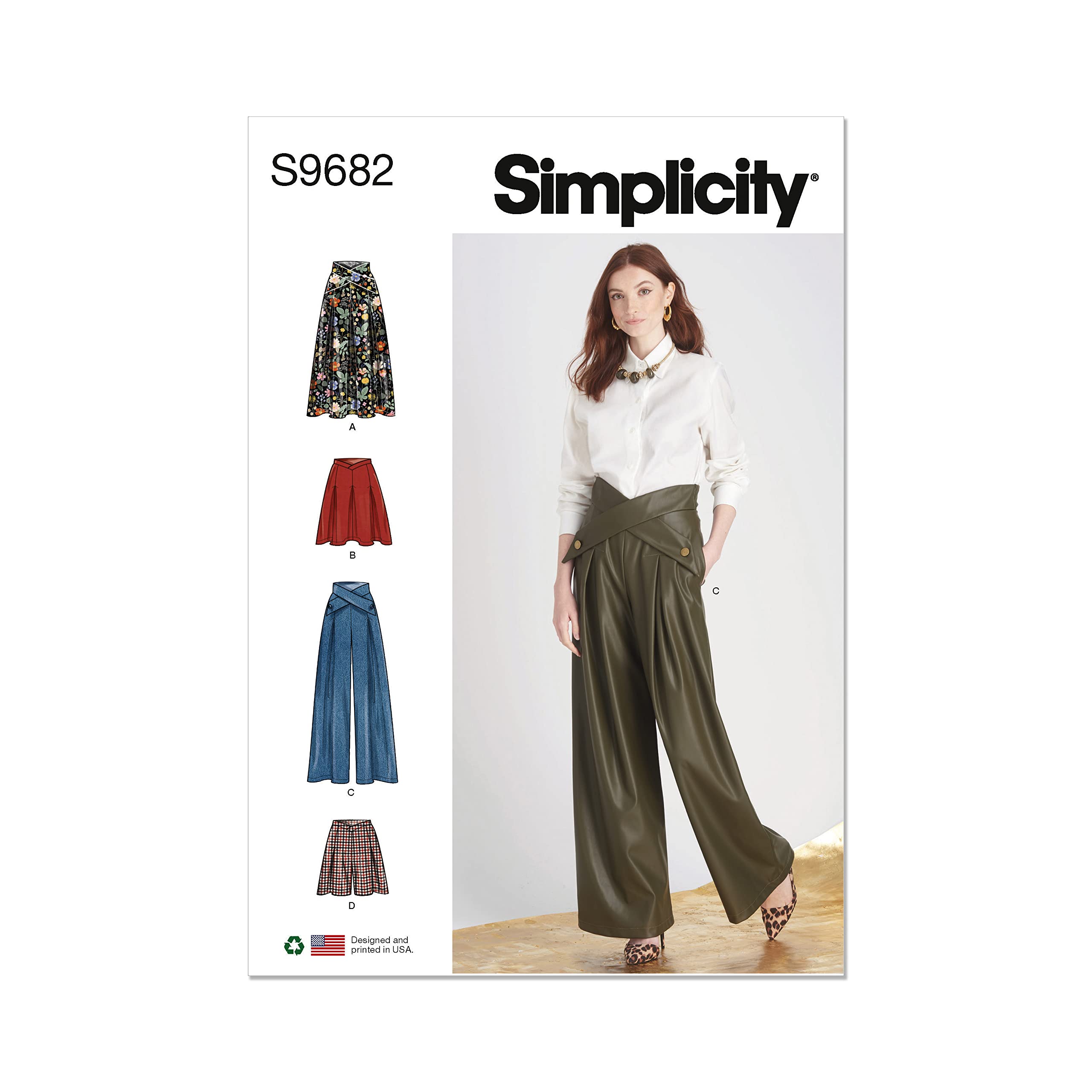 Simplicity SS9682D5 Misses' Skirts, Trousers, and Shorts D5 (4-6-8-10-12)