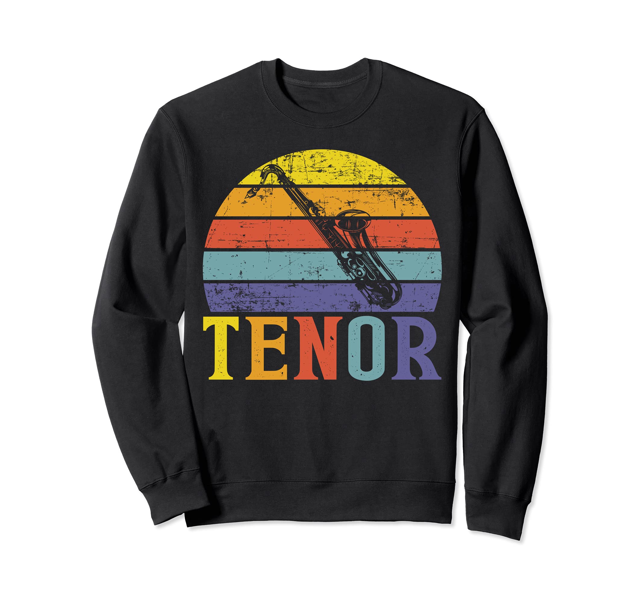 Tenor Jazz Metal Wind Instrument Classic Saxophone Music Tee Sweatshirt