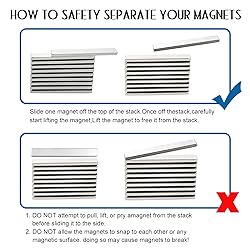 MIKEDE Strong Neodymium Bar Magnets 4 Pack, Heavy