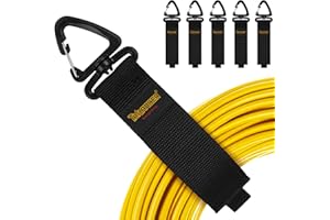 Extension Cord Organizer and Hanger (6-Pack), Trilancer Hook-and-Loop Storage Straps with Triangular Buckle to Hang on Walls for Cables, Wires, Rope, Hoses, Organization for Home, Garage or Workshop