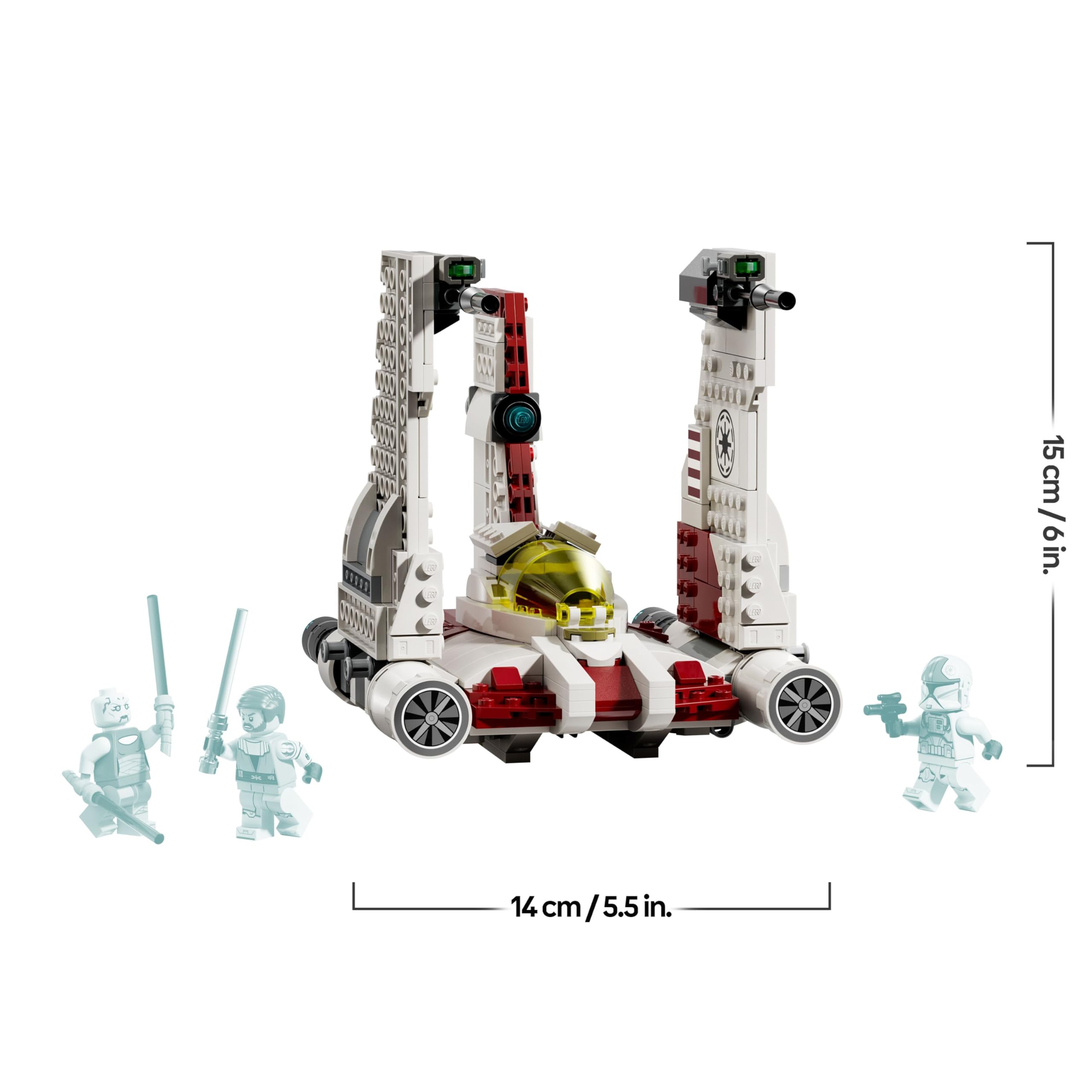 LEGO Star Wars: The Clone Wars V-19 Torrent-Sternjäger - Kreatives Spielzeug mit Minifiguren und Lichtschwert - Geschenk für Kinder - Modellbau für Mädchen und Jungen ab 9 Jahren - 75432 7