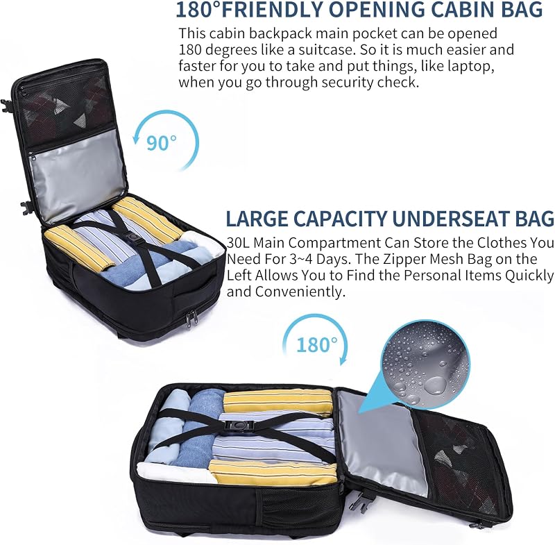 Ryanair Handgepäck Rucksack 40x30x20 Reiserucksack Handgepäck Flugzeug 24L
