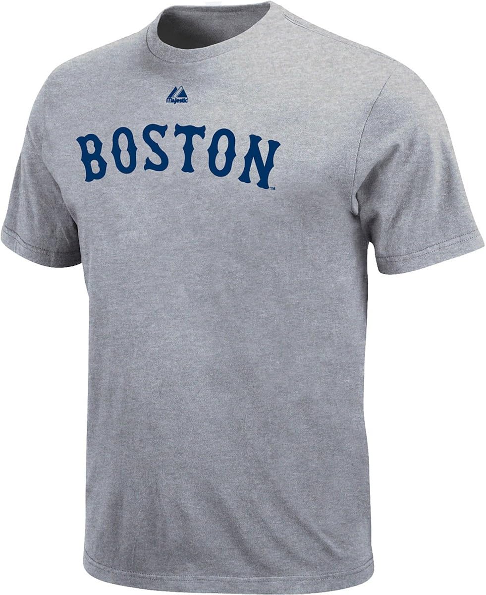 Majestic Men's TShirts Boston Red Sox Crew Neck TShirt