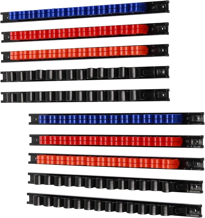 CASOMAN 10 pcs Screwdriver & Wrench Organizer Wall Mount