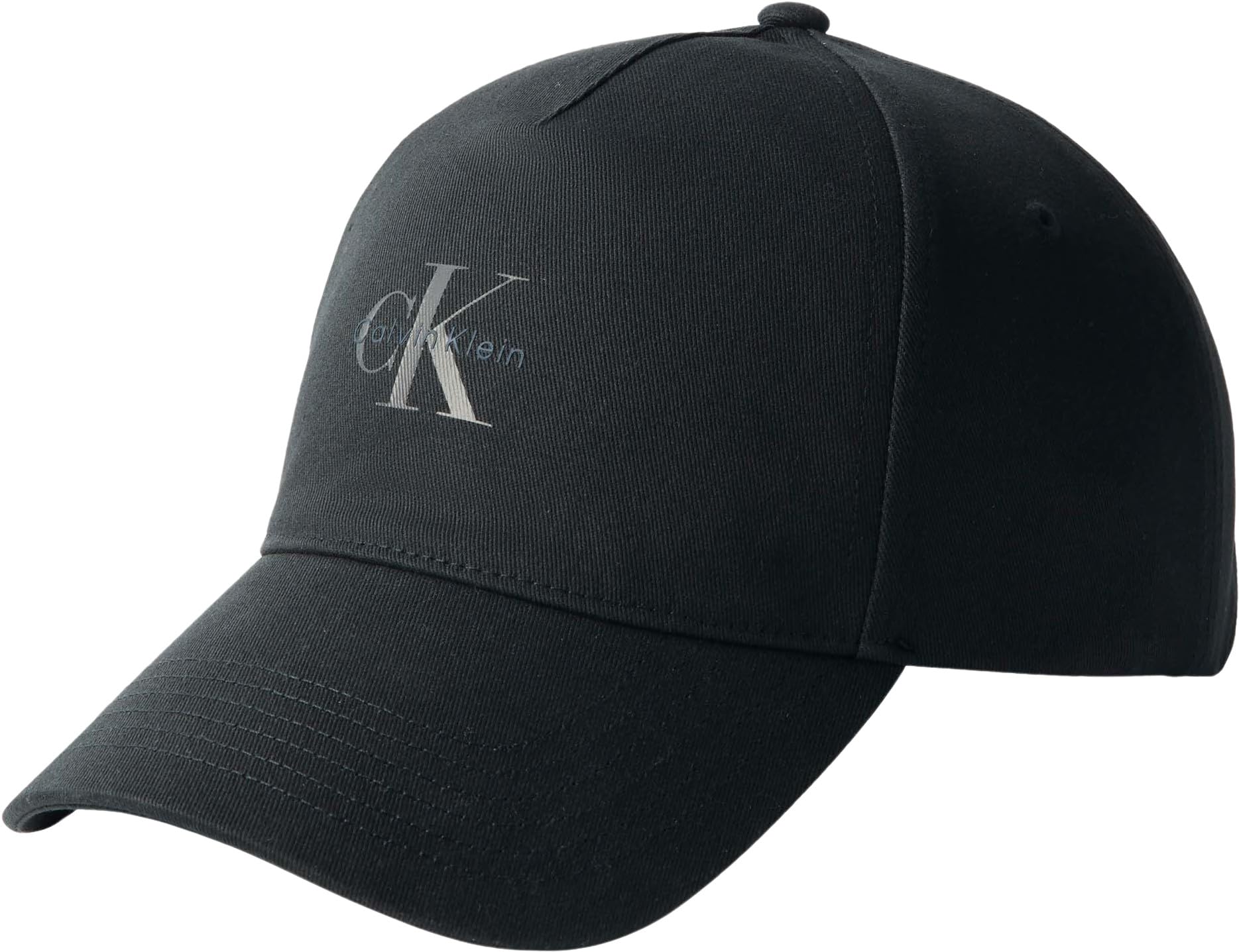 Calvin Klein Damen Cap Printed Monologo aus Baumwolle, Schwarz (NA Black), Einheitsgröße
