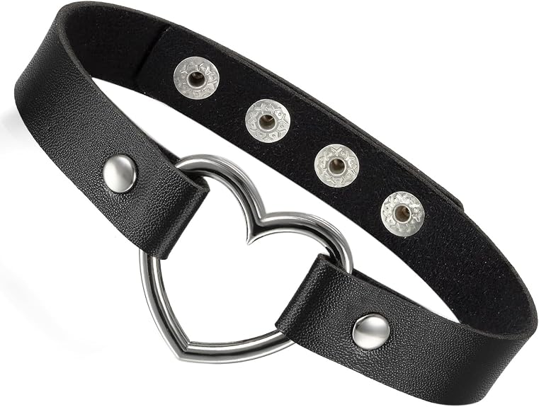 Gargantilla Chocker de corazón ajustables y regulables estilo gótico punk-rock