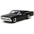 Fast & Furious Fast X 1:24 1967 Chevy El Camino Die-Cast Car, Toys for Kids and Adults,Black