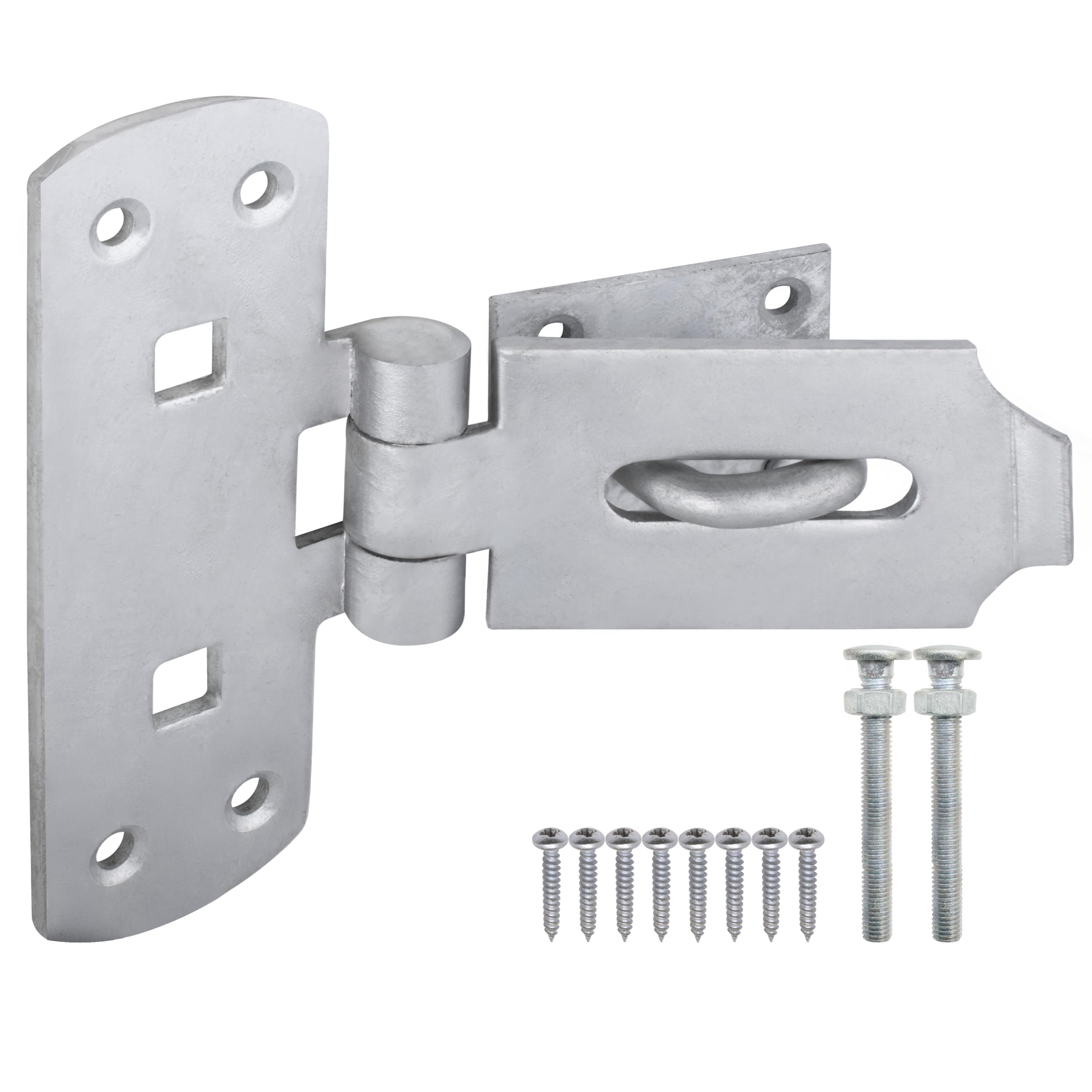 EAI Hasp and Staple Lockable Heavy Duty 150mm 6 Inch Vertical Pattern with Fixing Bolts and Screws - Galvanised