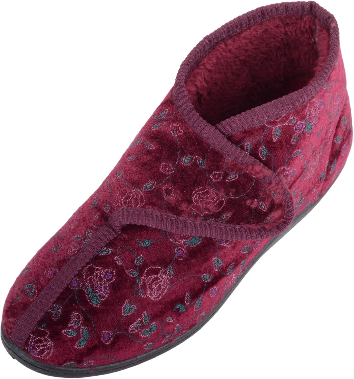 Absolute Footwear Womens Slip On Bootie Slippers with Wide Opening and
