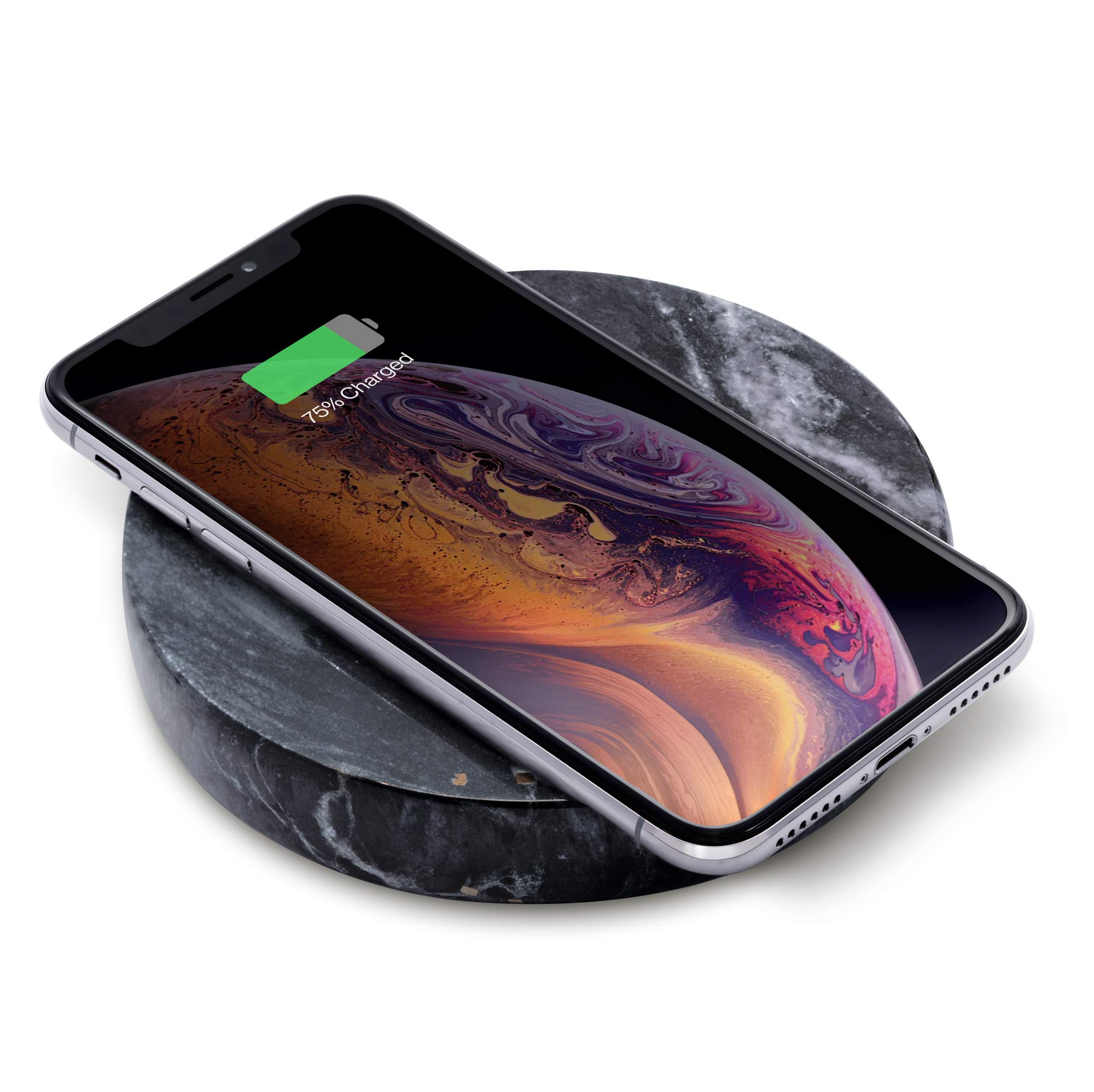 Natural Stone, Fast Wireless Charger by Eggtronic - Italian Designed Qi Certified Charger for iPhone