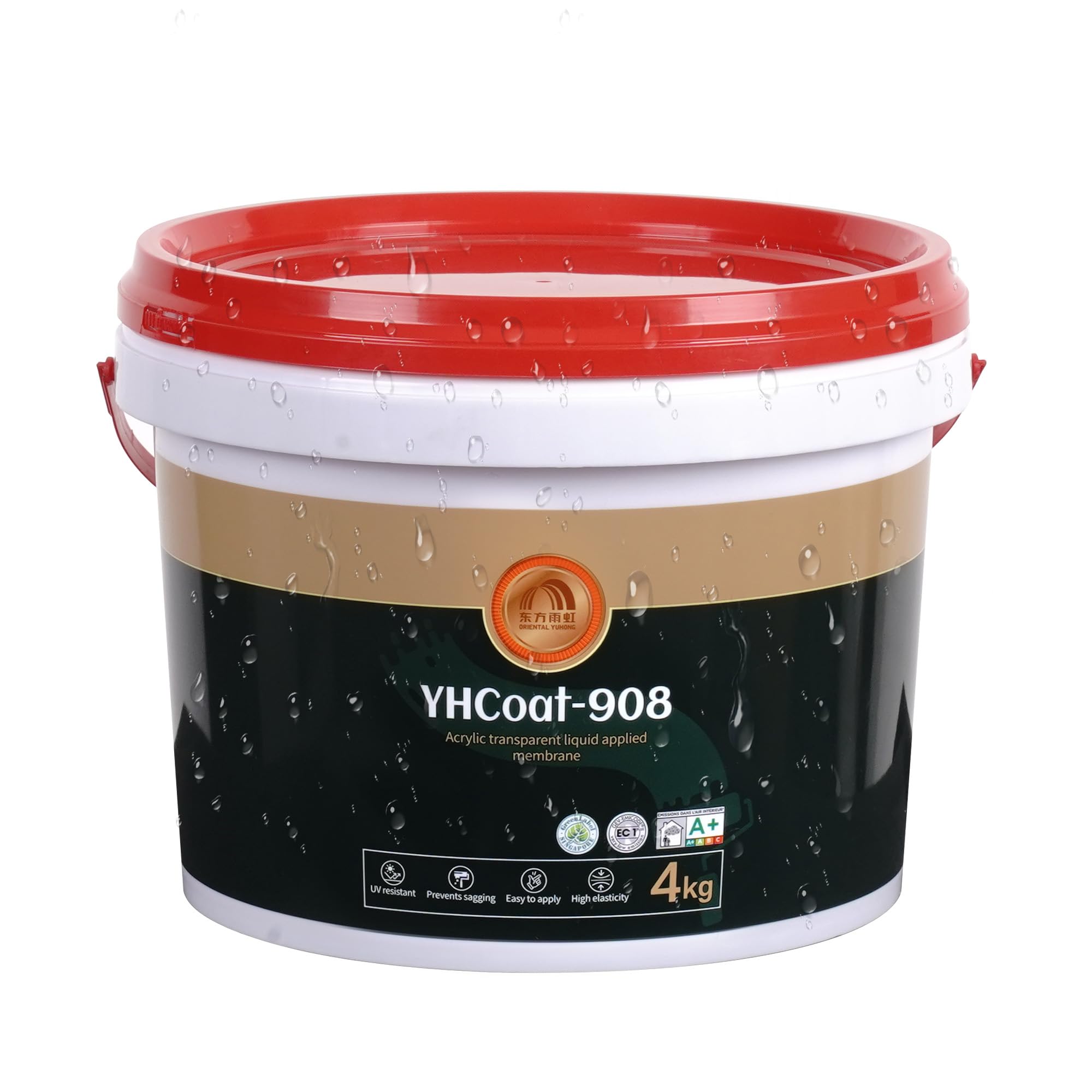 Photo 1 of ** FACTORY SEALED**
ORIENTAL YUHONG Waterproof Sealant,UV Resistant Concrete Sealer, Transparent Acrylic Waterproof Adhesive for Roof, Wall, Indoor & Outdoor Surfaces,1 Gallon