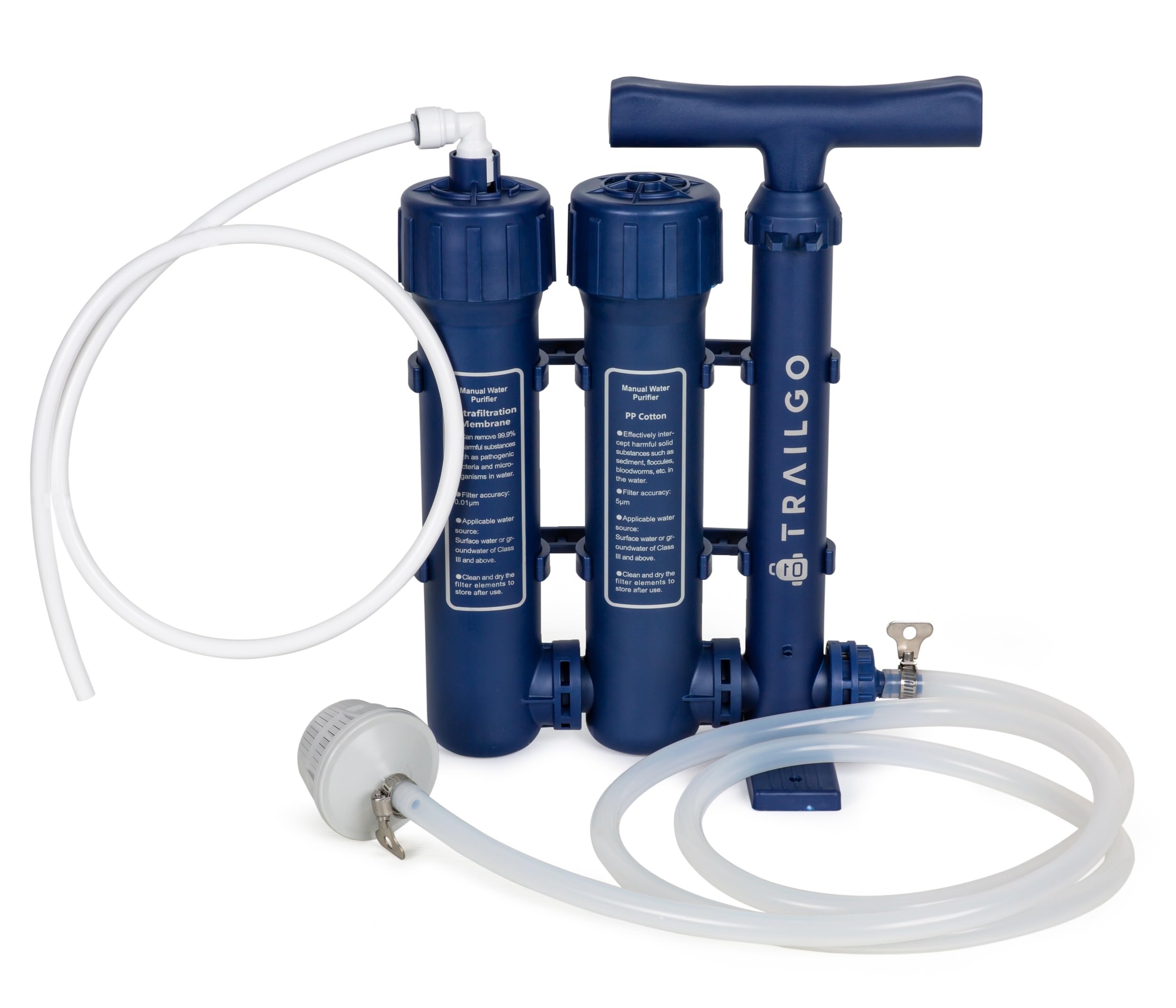 Photo 1 of Trailgo Pro Water Purifier Water Purification System for Survival - High-Volume Hand Pump Portable Water Filter for Group Camping, Backpacking, Emergency Preparedness - 3-Stage Water Filtration System