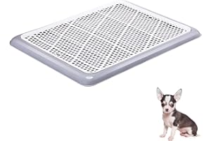 Mifoci Dog Training Pad Holder with Mesh Tray Non-Slip Leak Proof Puppy Potty Tray for Small Medium Large Dogs Pee Pad Holder Easy Clean Indoor Bathroom(19.69 x 14.17 Inch)