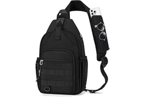 RAINSMORE Sling Crossbody Bag for Men Women, Water-Resistant Large Capacity Shoulder Bag for Hiking Tactical Outdoor