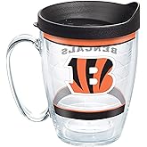Tervis NFL Cincinnati Bengals - Tradition Made in USA Double Walled Insulated Tumbler Travel Cup Keeps Drinks Cold & Hot, 16oz Mug, Classic