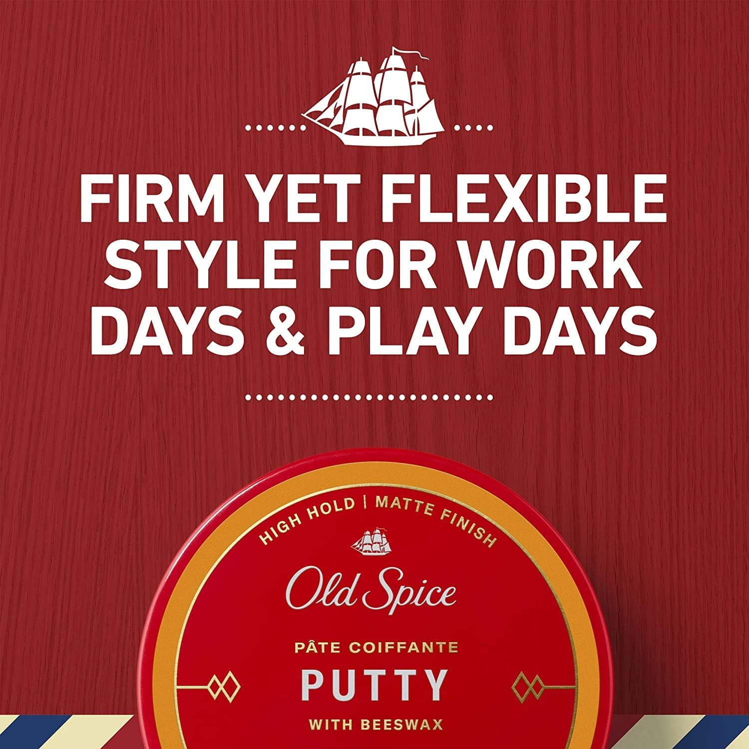 Old Spice Hair Styling Putty for Men, High Hold Matte Finish, 2.22 Oz Each, Twin Pack, NEW Formula