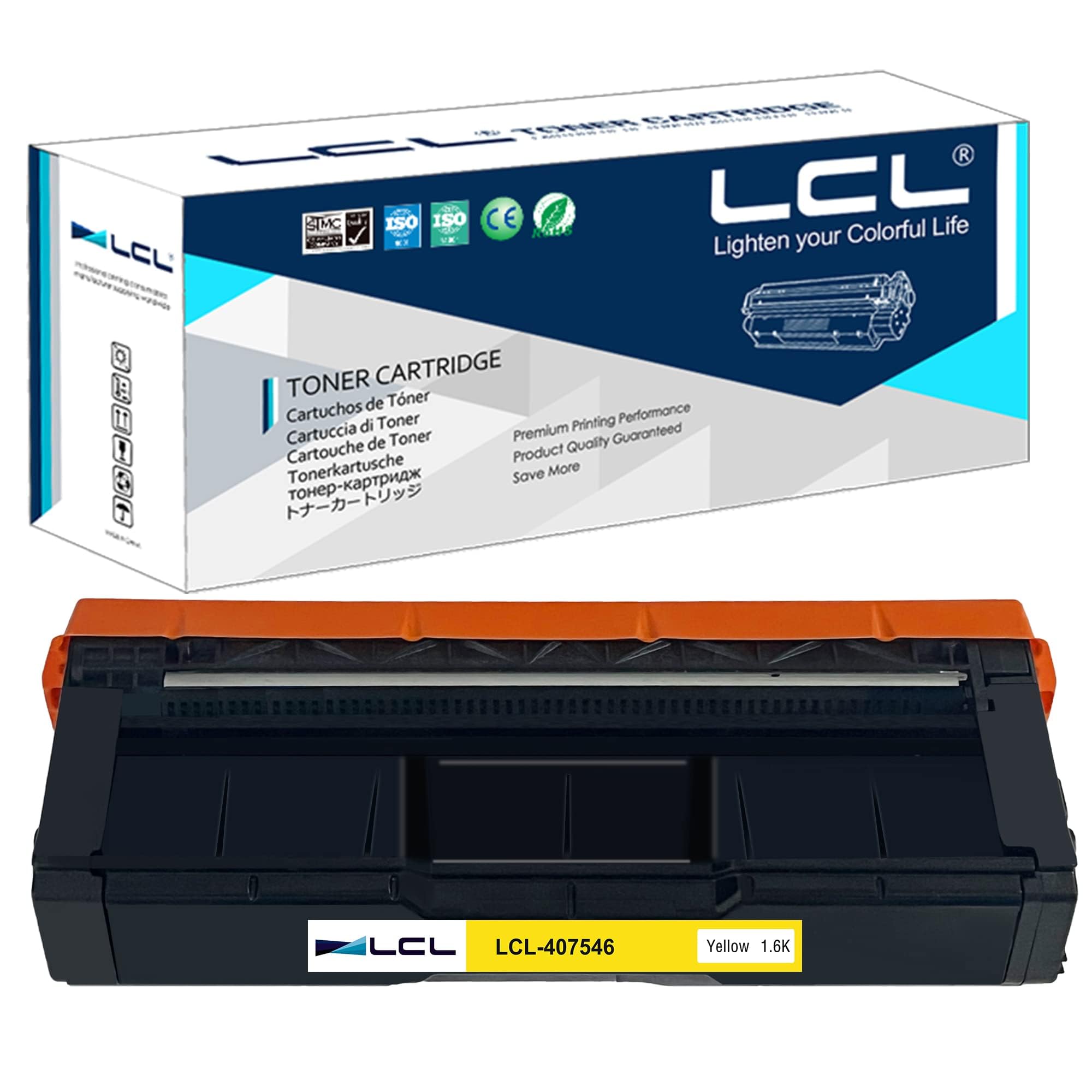 LCL Remanufactured Toner Cartridge 407546 sp c250 sp c250dn sp c250sf SP C261SFNW (1Yellow) Replacement for Ricoh sp c250 sp c250dn sp c250sf SP C261SFNW