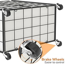 WOWLIVE Double Laundry Hamper with Wheels,Metal