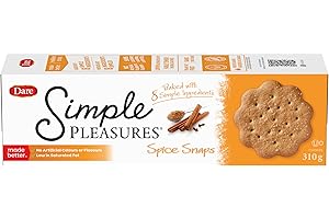 Simple Pleasures Spice Snaps - Cookies with 10 Simple Ingredients including Ginger, Cloves & Cinnamon 310g