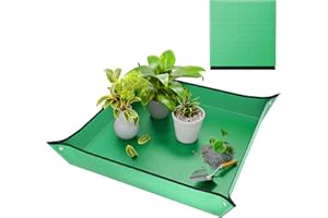 AltarreT Repotting Mat for Indoor Plant Transplanting and Mess Control, 26'' x 26'' Waterproof Potting Succulent Tray Portable Gardening Mat Gift for Plant Lovers