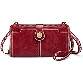 S-ZONE Vegan Leather Crossbody Bags for Women Small Cell Phone Purse RFID Blocking Clutch Purses with 2 Straps