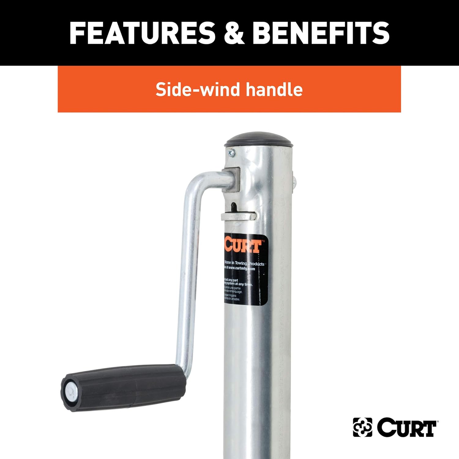 CURT 28112 Marine Boat Trailer Jack with 6-Inch Wheel, 1,200 lbs. 11 Inches Vertical Travel: Automotive