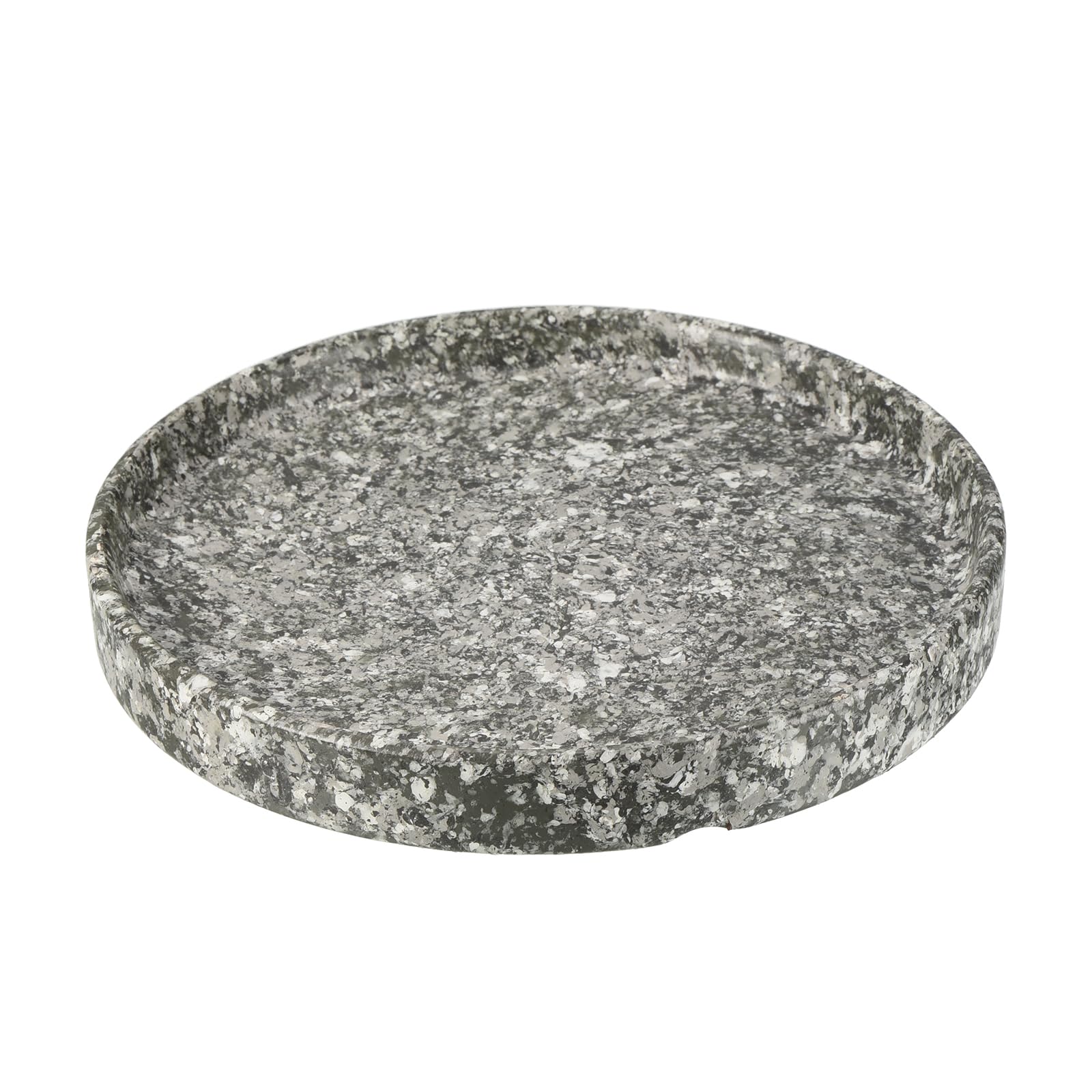 M METERXITY Plant Saucer - Round Ceramic Drip Tray Drainage Apply to Outdoor/Garden Planter Pot (6 Inch, Marble)