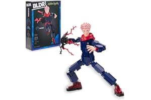 BLDR Jujutsu Kaisen Yuji Itadori Building Set - 9.5-Inch Buildable Articulated Action Figure, 0039