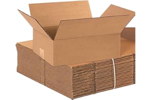 AVIDITI Shipping Boxes Medium 12"L x 9"W x 4"H, 25-Pack | Corrugated Cardboard Box for Moving, Mailing, Packing and Storage